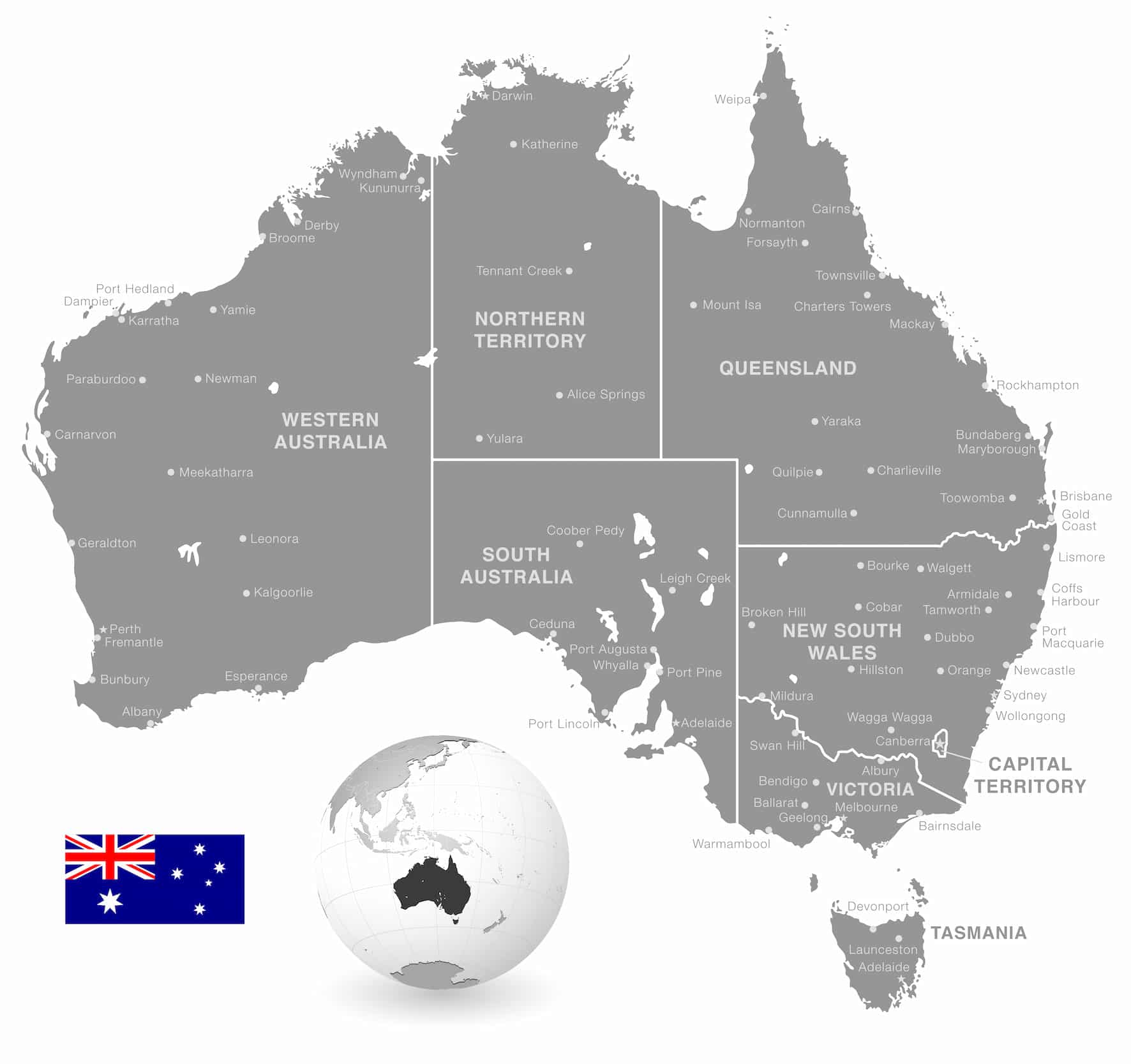 Map Of Australia — Removalists in Mudgee, NT